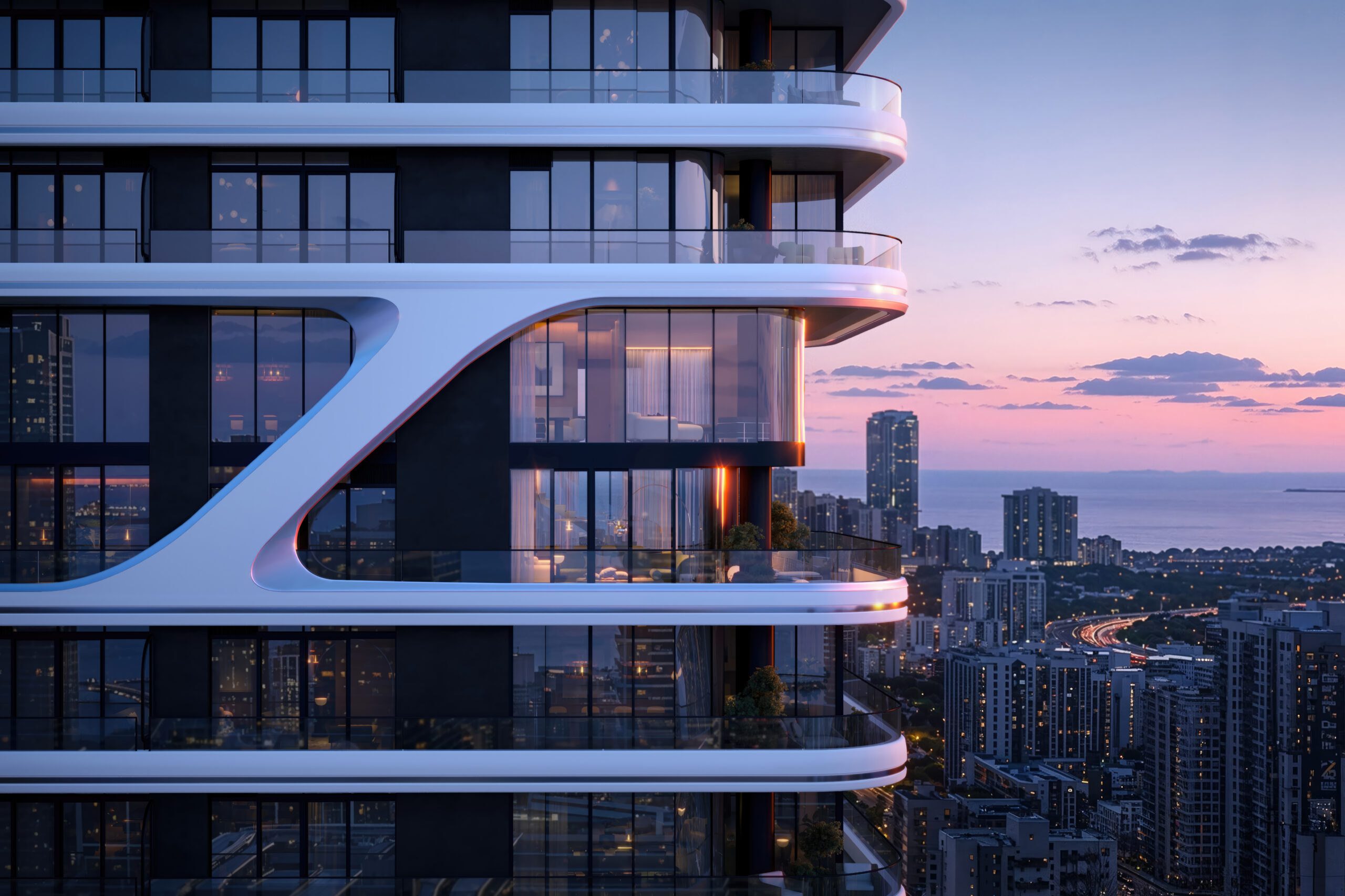 Bugatti Residences — exterior rendering