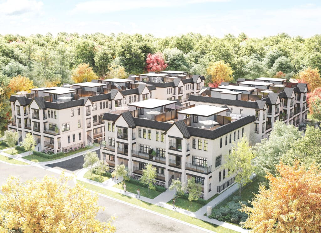 OG Urban Towns — aerial rendering