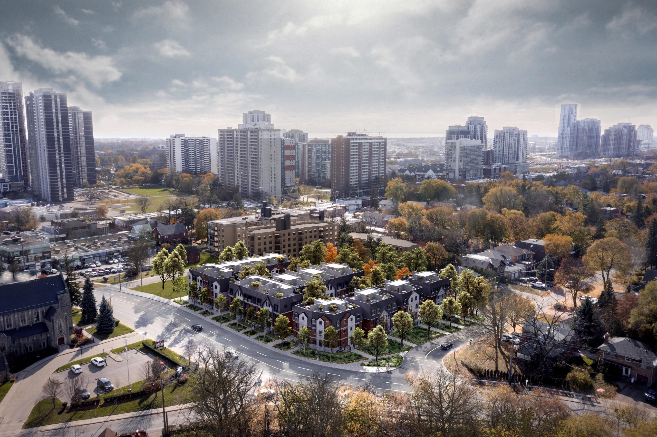 Burnhamthorpe Road — aerial rendering