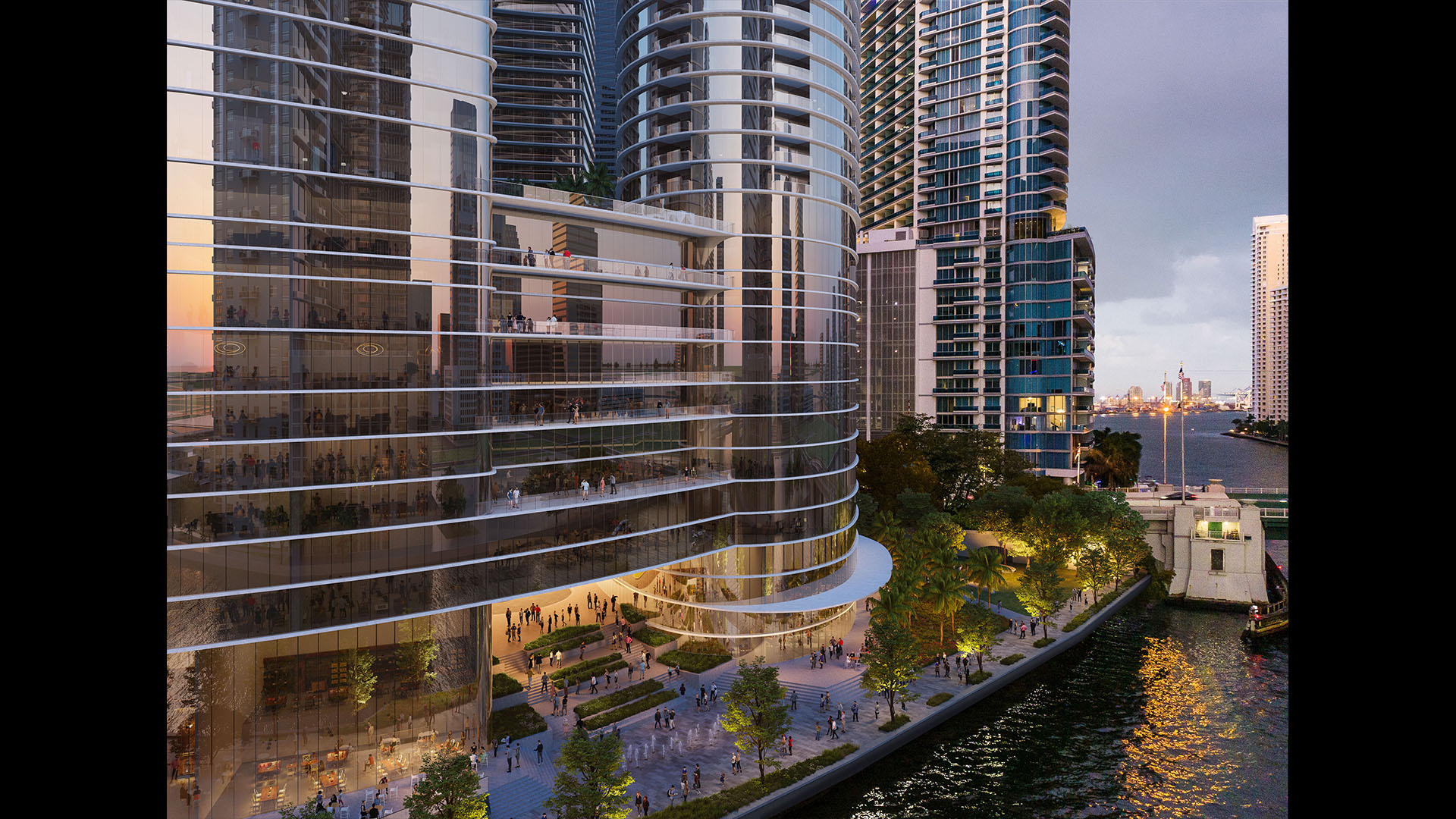 Hyatt Miami Riverbridge — exterior rendering