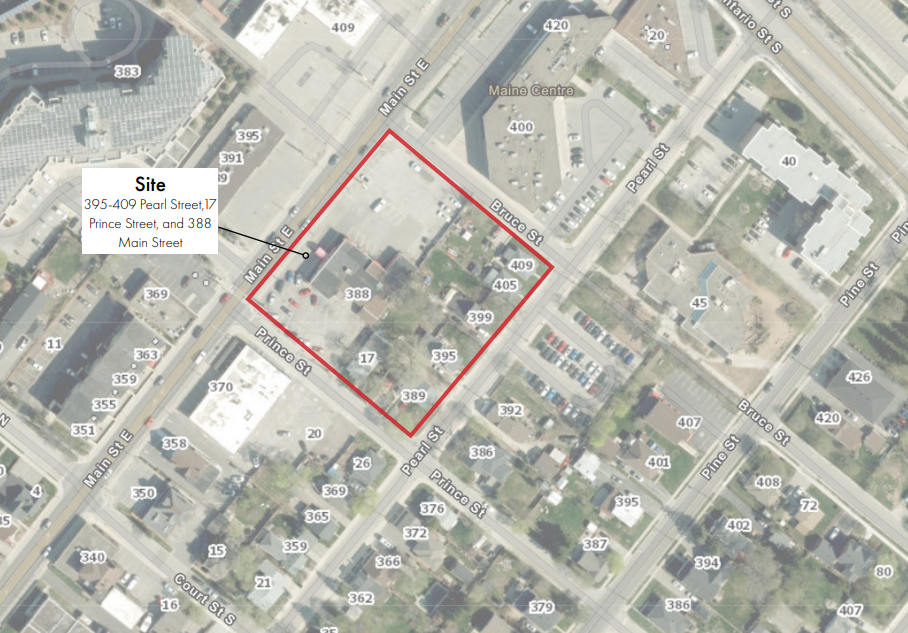 388 Main Street East Condos — site map