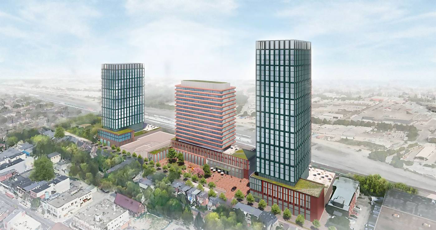 108 Vine Avenue Condos — aerial rendering